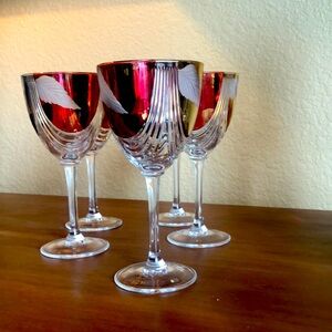 VTG Alfa & Omega Art Deco Crystal Stemware